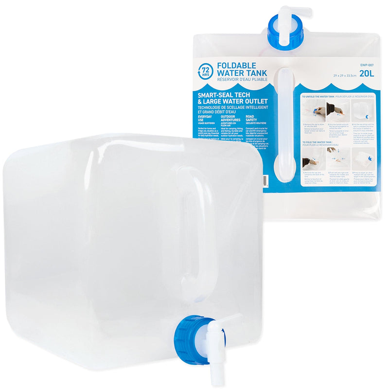 72HRS 20 Litre Foldable Water Storage Container, Food Grade