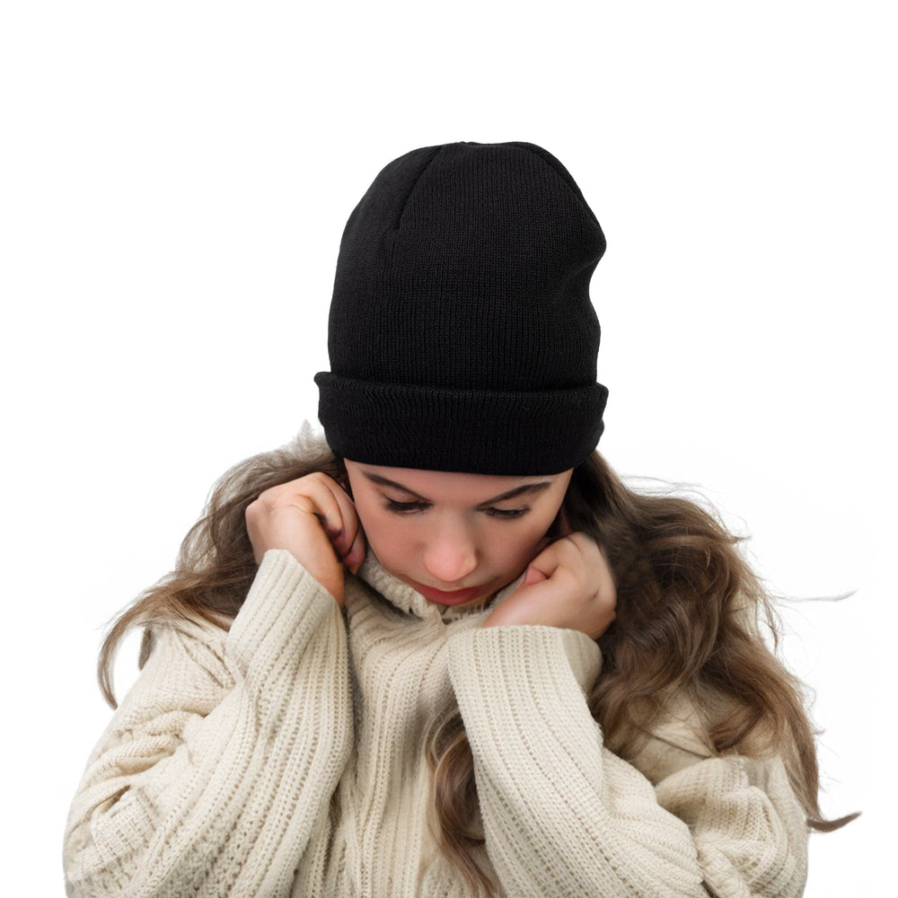 Winter Fleece Lined Knit Skull Cap