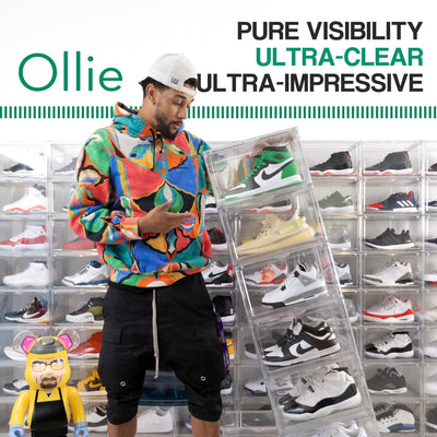 Ollie XL Shoe Box Organizer With Magnet Door, Ultra Clear, Pack of 1 (OPEN BOX)