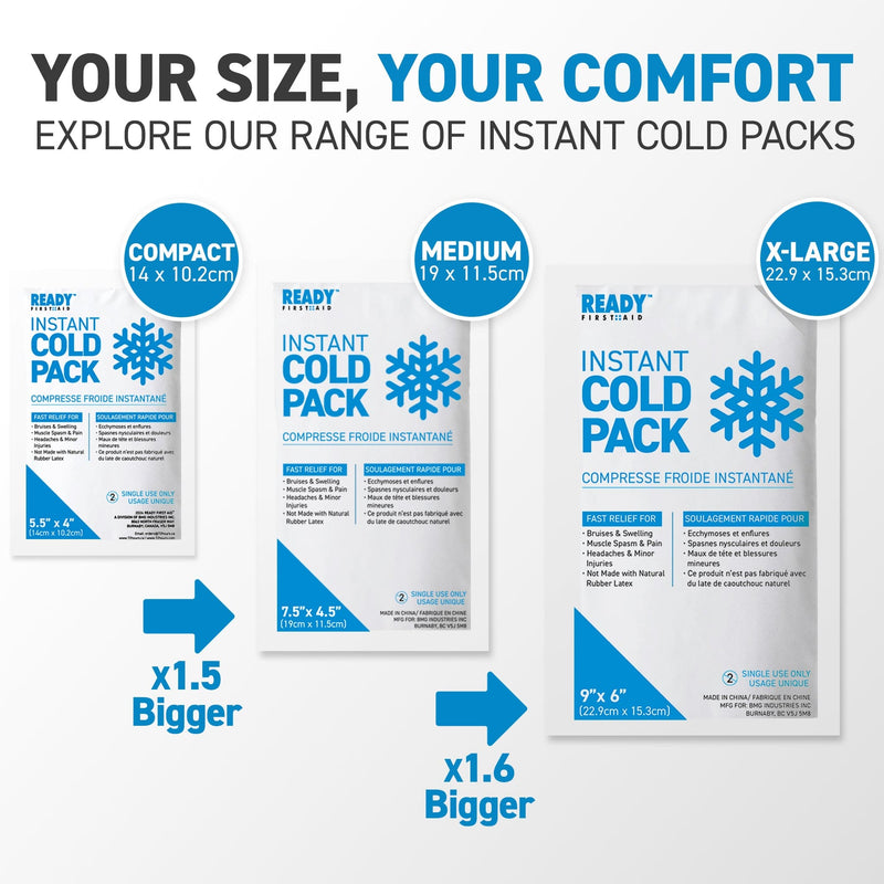 Instant Cold Pack 9" x 6" Size - Ready First Aid (Pack of 6)
