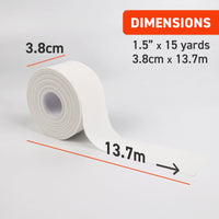 Ready First Aid Athletic Sport Tapes- (1.5' x 15 Yrd) (White)