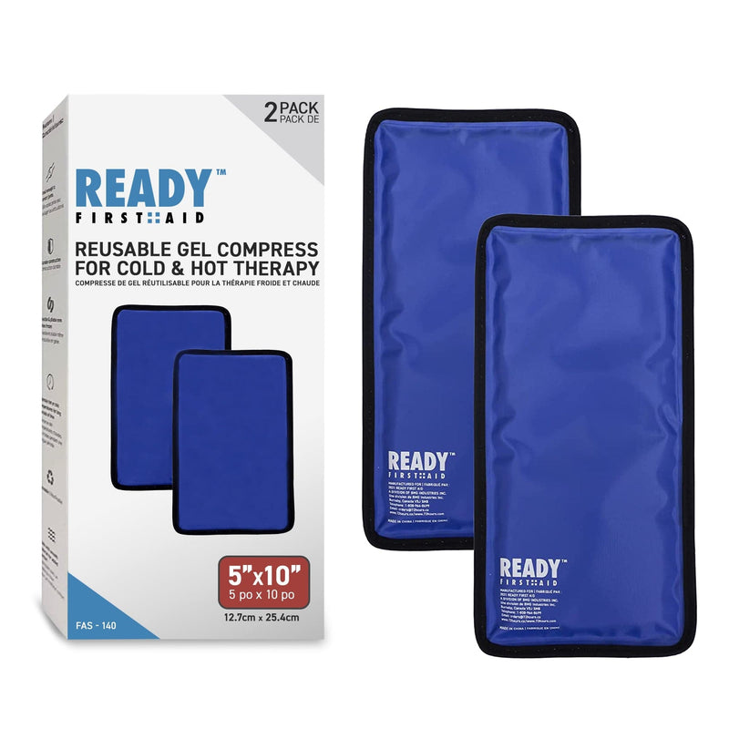 Ready First Aid Reusable Gel Cold & Hot Pack - 5" x 10",  (OPEN BOX)