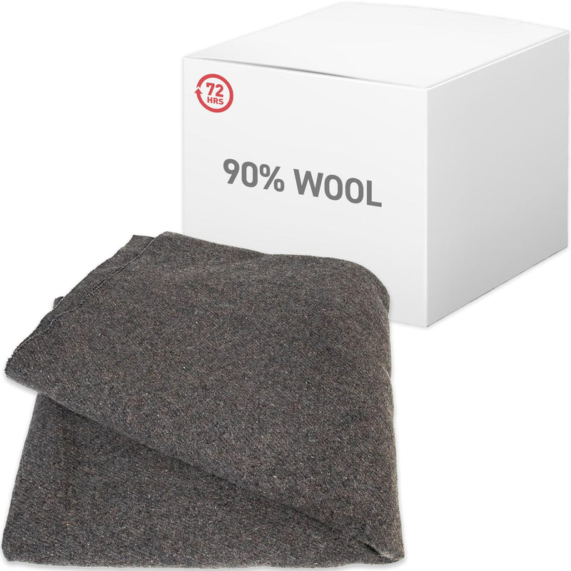 Wool Blanket (Gray Colour) (90% Wool), 66" X 90" - 72HRS