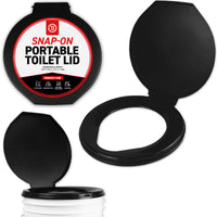 72HRS Premium Portable Camping Toilet Seat with Lid (Without Bucket)