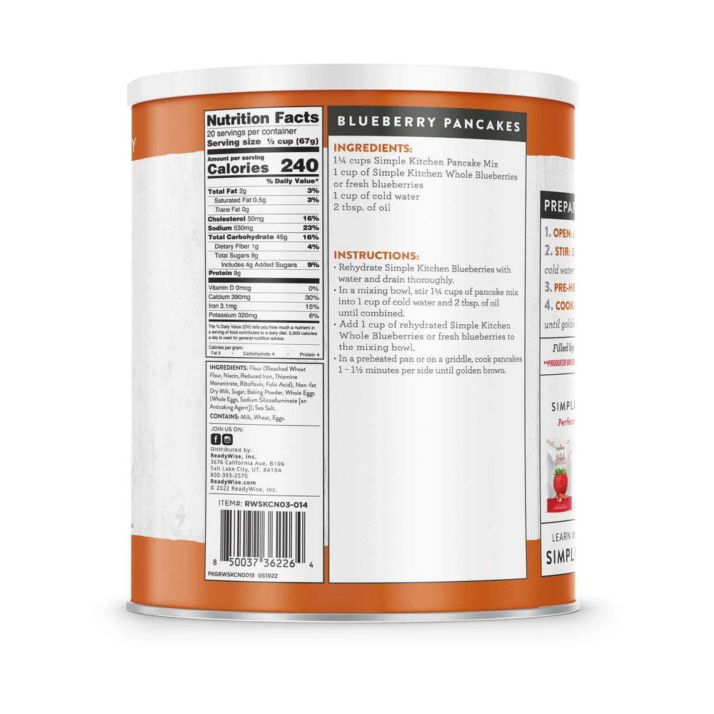 Readywise #10 Can Pancake Mix - 20 Servings