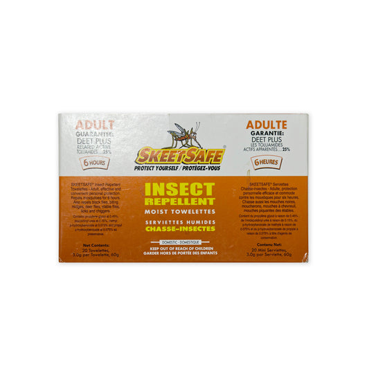 Insect Repellent Towelettes (25% DEET) – Outdoor Protection