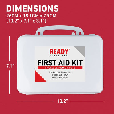 WorkSafeBC BC Basic First Aid Kit with Plastic Box Dimensions