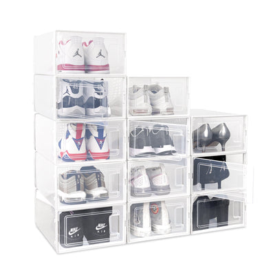 Ollie Soft Stackable Shoe Box Organizer, Black, Pack of 60 (OPEN BOX)