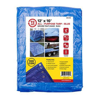 Tarp, All-Purpose, Blue - 72HRS 12" x 16"