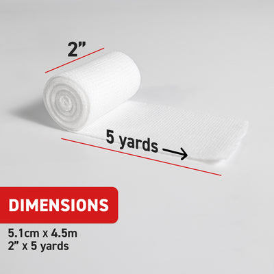 Conforming Stretch Bandage (2"), 5.08cm x 4.5m - Ready First Aid Dimensions