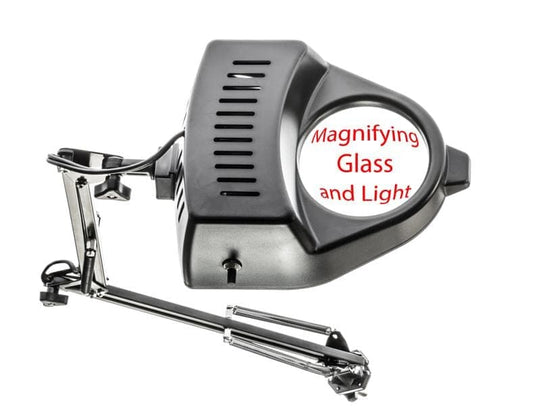 Magnifying Lamp with Clamp Black (2x-Swing Arm)