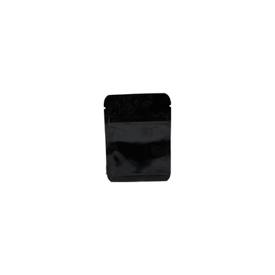 Black Shiny Mylar Bag (Ziplock) - 5.0 Mil (3.75" x 4")