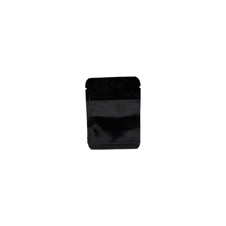 Black Shiny Mylar Bag (Ziplock) - 5.0 Mil (3.75" x 4")