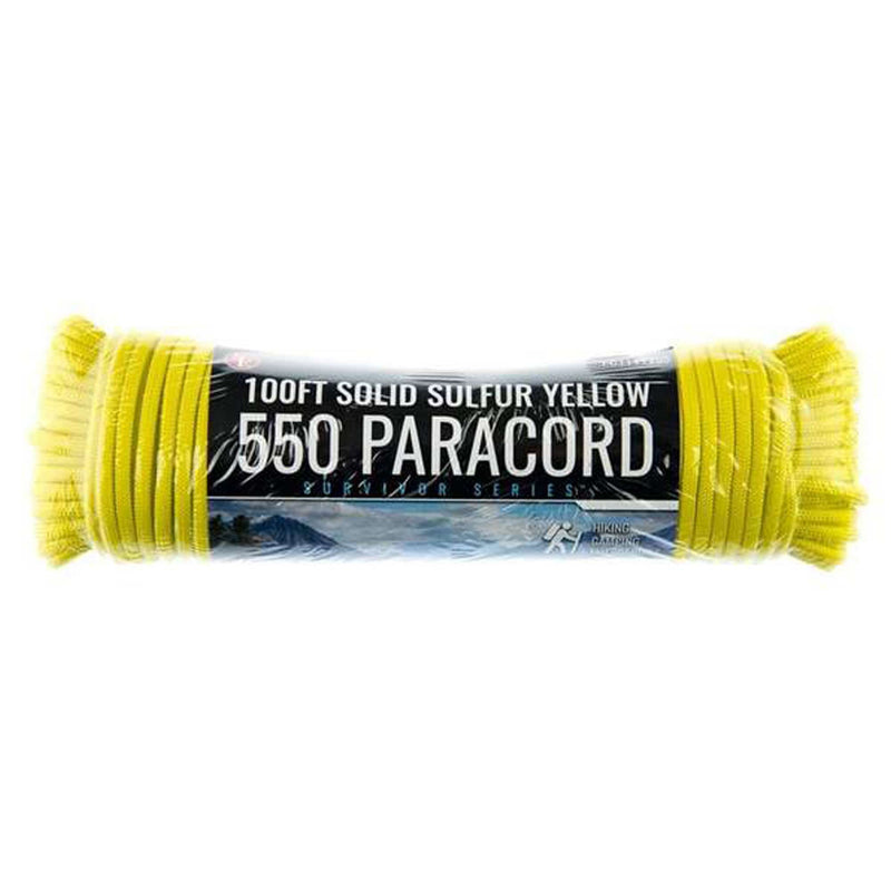 Paracord (Solid Sulfer Yellow) - 4mm front view in packaging
