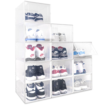 Ollie Soft Stackable Shoe Box Organizer, Clear