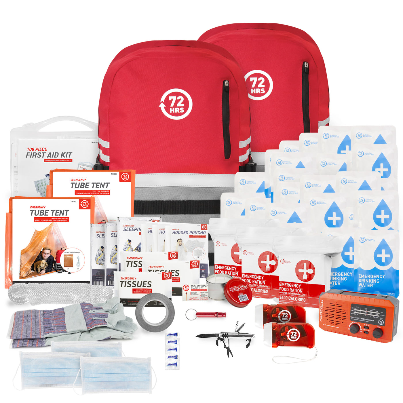Backpack Deluxe Survival Kit – 72hours.ca