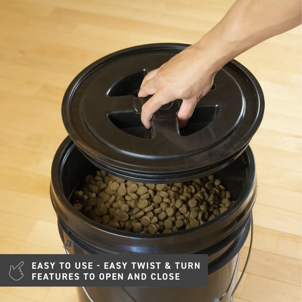 72 HRS Ready Seal Lid With 5 Gallon Bucket - BLACK - [SLIGHTLY DEFECTIVE]