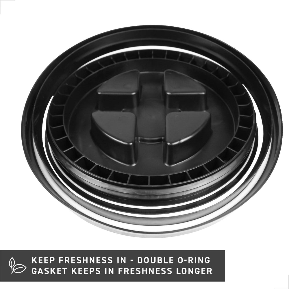 72 HRS Ready Seal Lid With 5 Gallon Bucket - BLACK - [SLIGHTLY DEFECTIVE]