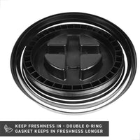 72 HRS Ready Seal Lid With 5 Gallon Bucket - BLACK - [SLIGHTLY DEFECTIVE]
