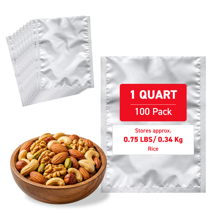 1 Quart Mylar Bag (Open End) - 5.0 Mil (6" x 10") - Bundle of 100