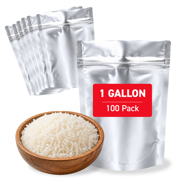 1 Gallon Mylar Bag (Ziplock) - 8.0 Mil (10" x 14" x 4") - Bundle of 100