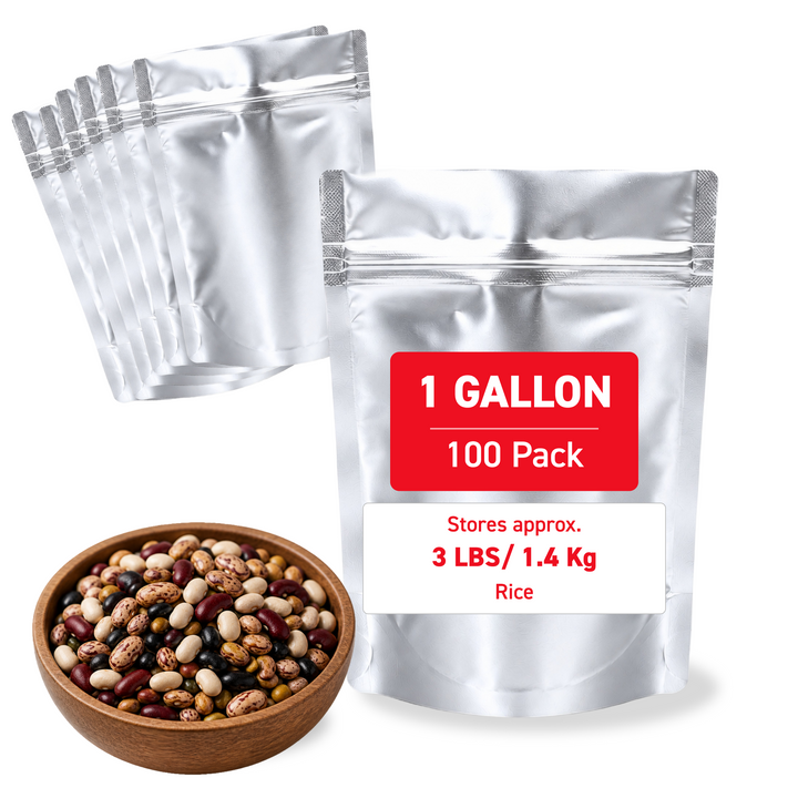 1 Gallon Mylar Bag (Ziplock) - 5.0 Mil (10" x 14" x 4") - Bundle of 100