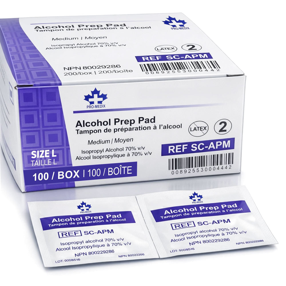 70% Alcohol Prep Pads – Large (100/Box) | Individually Wrapped