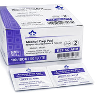 70% Alcohol Prep Pads – Large (100/Box) | Individually Wrapped