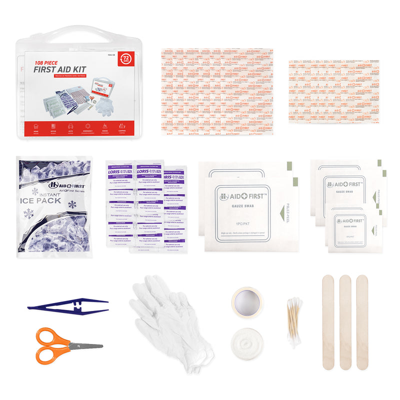 72HRS 108 Pcs First Aid Kit