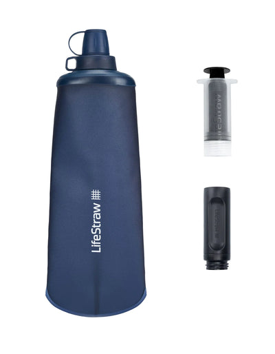 LifeStraw Peak Series Collapsible Squeeze Water Bottle Filter System; 650ml