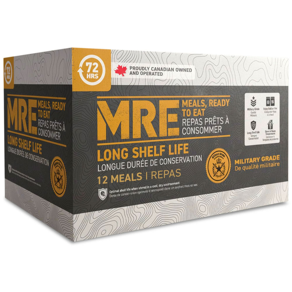 72HRS MRE Meals Pallet – 48 Cases of Ready-to-Eat Survival Food & Military Rations (With-Meat)