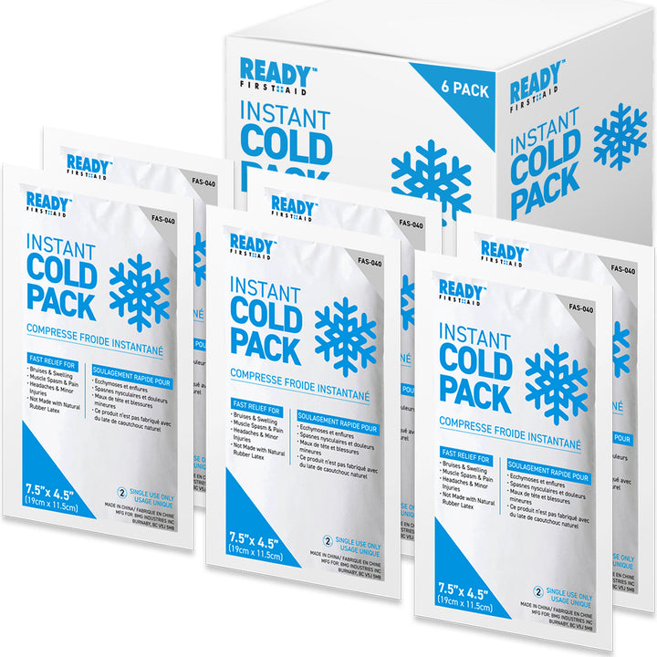 Instant Cold Pack 7.5" x 4.5" - Ready First Aid [PACK OF 6]