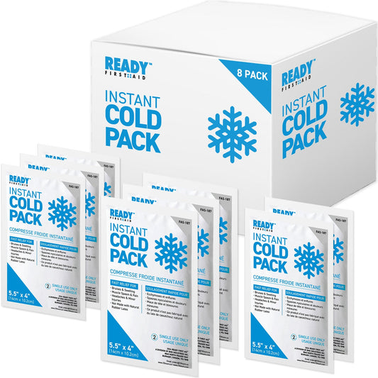 Instant Cold Pack 5.5" x 4" - Ready First Aid (Pack Of 8)