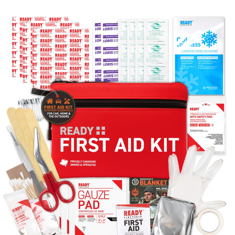 Ready First Aid 107-Piece Kit – Compact & Multi-Use for Camping