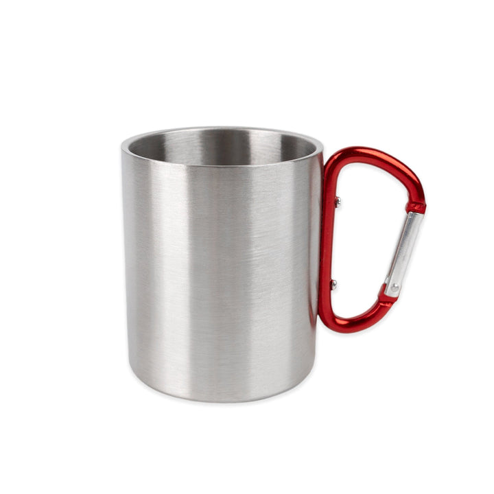 Stainless Steel Mug with Carabiner Handle (300ml)