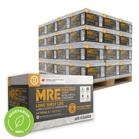 72HRS MRE Meals Pallet – 48 Cases of Ready-to-Eat Survival Food & Military Rations (Meat-Free)