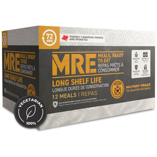 72HRS MRE Meals Canada – Ready to Eat Survival Food, Military Rations, Camping & Emergency Meals (Meat-Free)