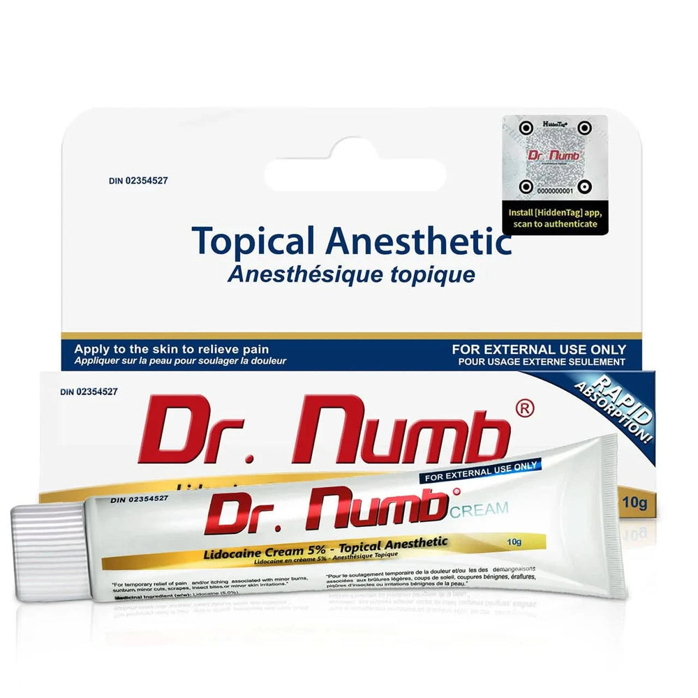 DR. NUMB 5% Lidocaine Topical Anesthetic Numbing Cream - 10g
