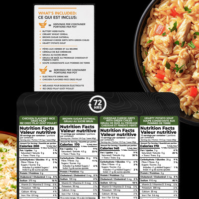 72HRS 1 Week (7 Day) 2,057 Calories per Day Emergency Food Supply Survival Food Kit