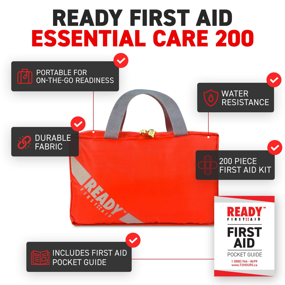 Ready First Aid - 200 Pieces Essential Care First Aid Kit