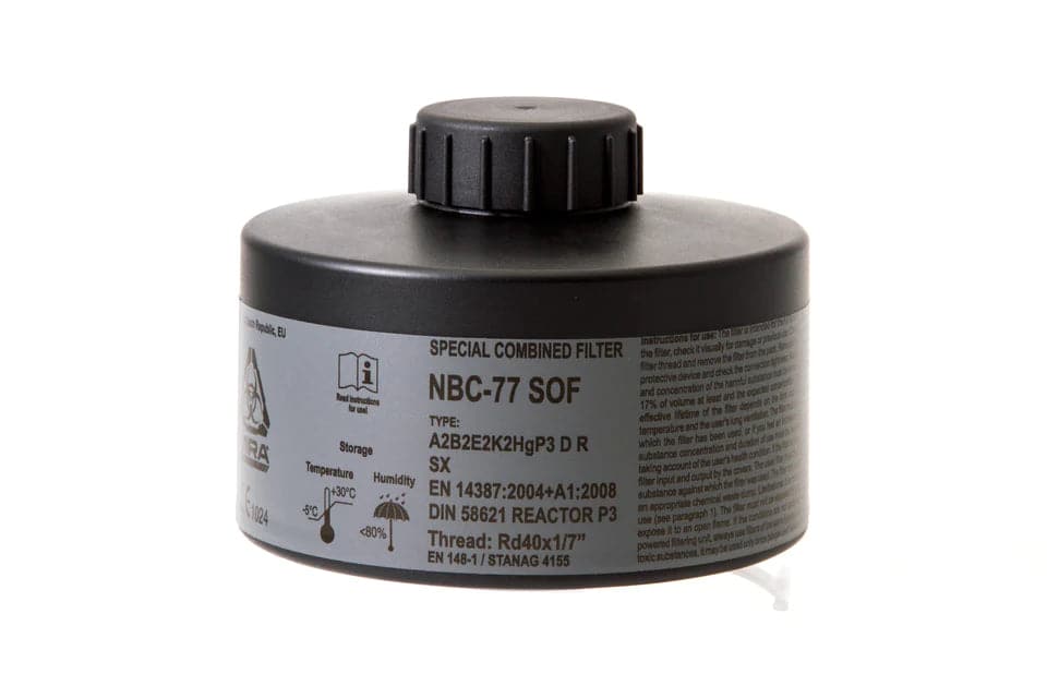 MIRA SAFETY CBRN Gas Mask Filter NBC-77 SOF 40mm Thread - 20 Year Shelf Life