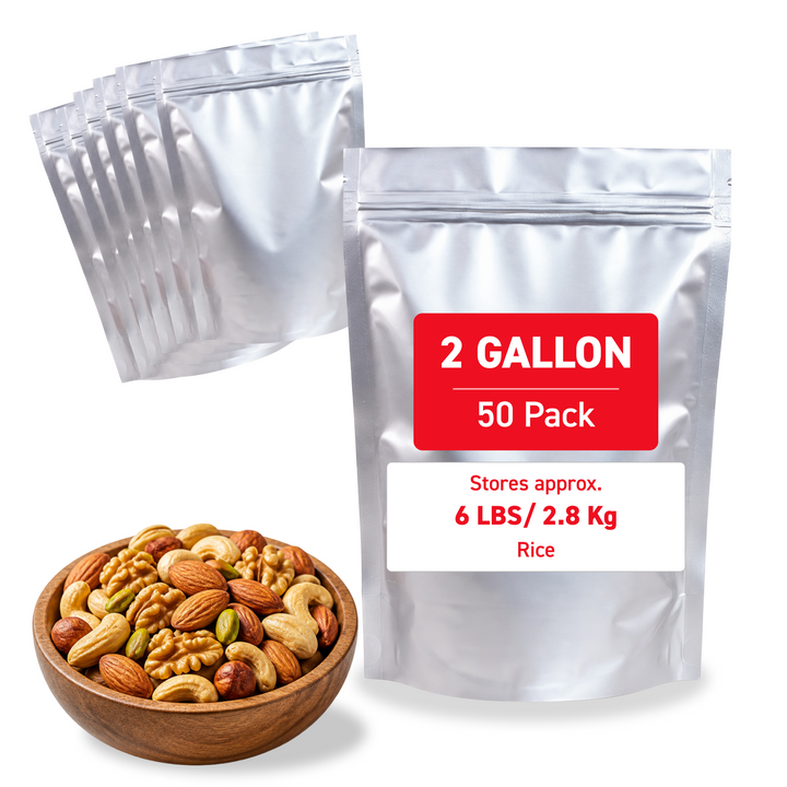2 Gallon Mylar Bag (Ziplock) - 5.0 Mil (14" x 18" x 6") - Bundle of 50