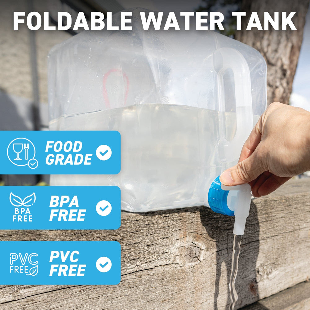 72HRS 30 Litre Foldable Water Storage Container Kit, Food Grade, With Aquatabs