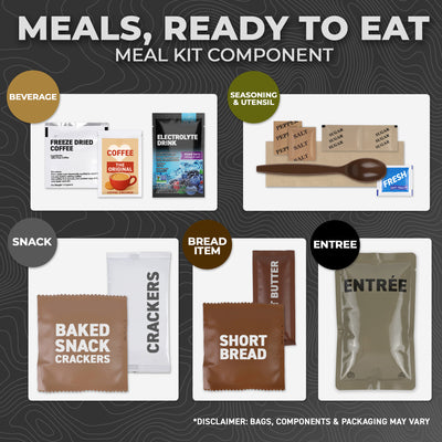 72HRS MRE Meals Pallet – 48 Cases of Ready-to-Eat Survival Food & Military Rations (Meat-Free)