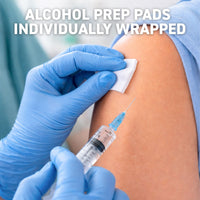 70% Alcohol Prep Pads – Large (100/Box) | Individually Wrapped