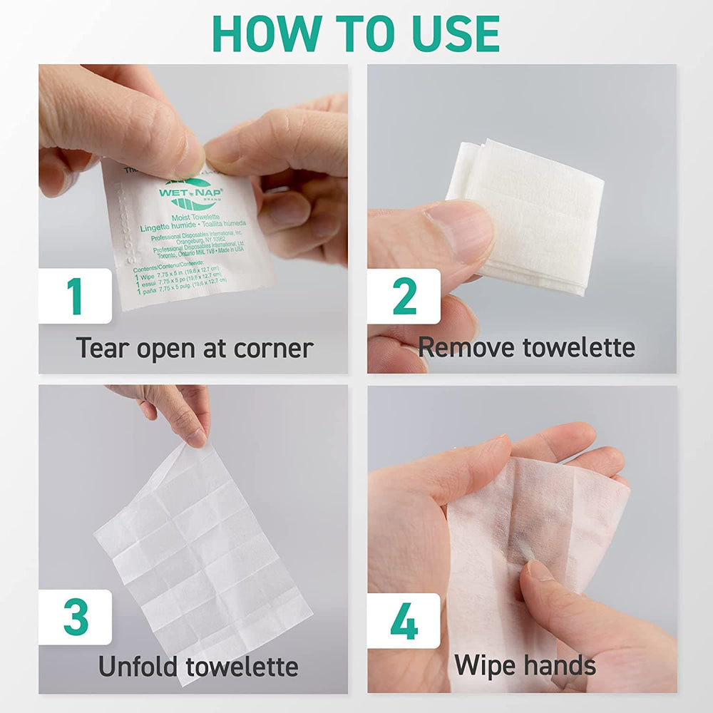 Wet Naps, Hand Cleaning Towelettes (100 per pack)