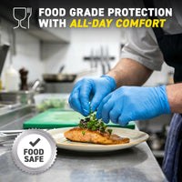 Blue Nitrile Gloves, All Purpose Gloves, Box of 100 Pieces, 4.0 Mil- 72HRS