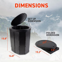 72HRS Collapsible Portable Toilet With Bucket (Including 30 Toilet Bags and 30 Toilet Powder)