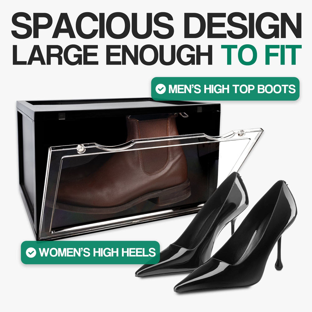 Ollie Hard Solid Shoe Box Organizer - Black