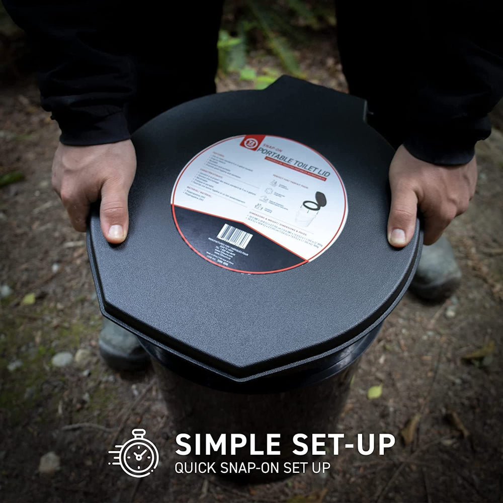 72HRS Premium Portable Camping Toilet Seat with Lid [Without Bucket] [OPEN BOX]